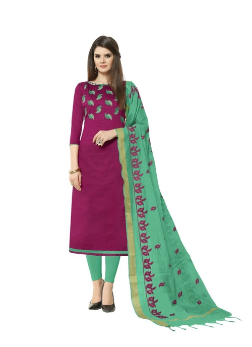 Generic Women's Slub Cotton Salwar Material