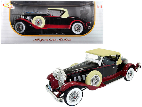 1930 Packard 734 Boattail Speedster Black 1/18 Diecast Model Car by