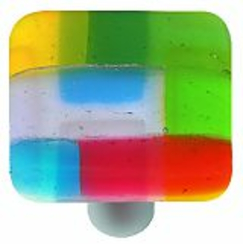 Hot Knobs HK8001-KA Artist Mosaic Spring Square Glass Cabinet Knob - A