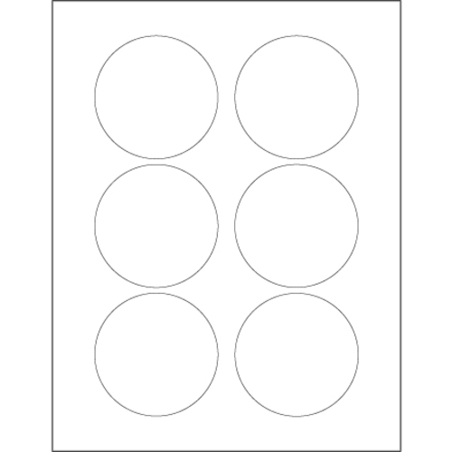 Tape Logic LL150 3 in. White Circle Laser Labels - Pack of 600