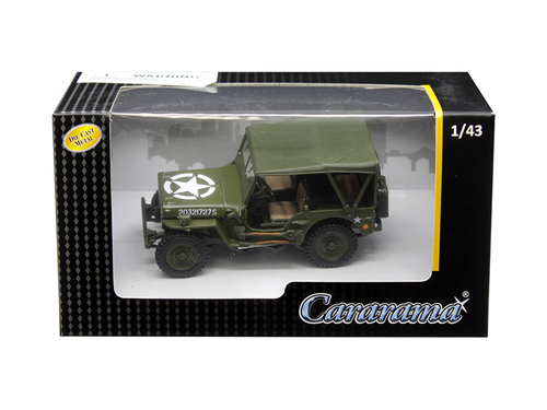 1/4 Ton Military Vehicle Soft Top Green 1/43 Diecast Model Car by