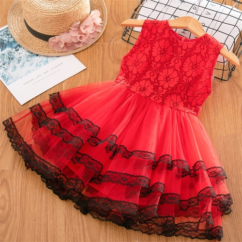 Lace Princess Kids Baby Girl Fancy Wedding Party