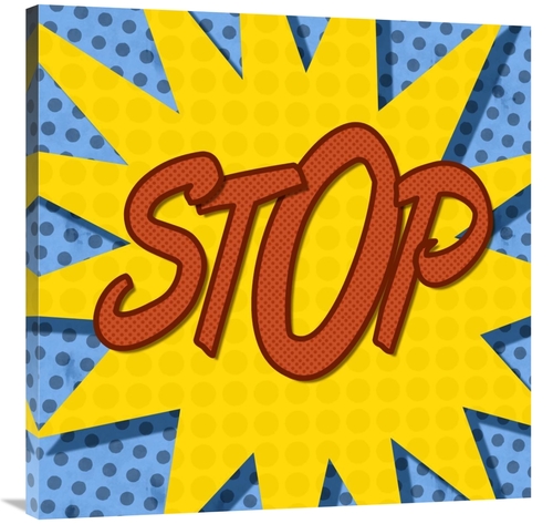 Global Gallery GCS-388385-3636-142 36 x 36 in. Word Power - Stop Art P