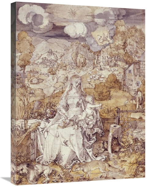 Global Gallery GCS-277450-30-142 30 in. The Virgin with Animals Art Pr