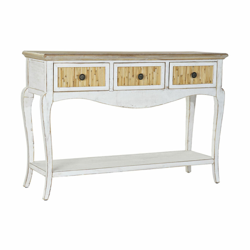 Console DKD Home Decor Fir Natural Wood White 120 x 38 x 83 cm