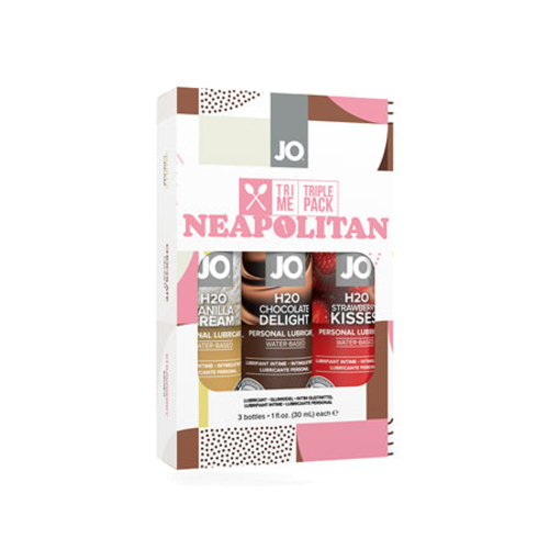 JO Tri Me Triple Pack Neapolitan Flavored Water-Based Lubricant 3-Pack