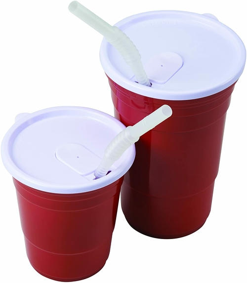 Red Cup Living Straw for 18-Ounce Cup, Set of 4