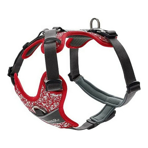 Dog Harness Hunter Divo Red Grey Reflective Size S/M (52-68 cm)