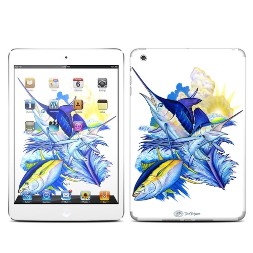 DecalGirl AIPM-BLUEWHITE Apple iPad Mini Skin - Blue White & Yellow