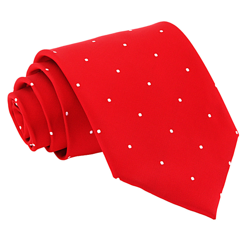 Pin Dot Classic Tie - Red