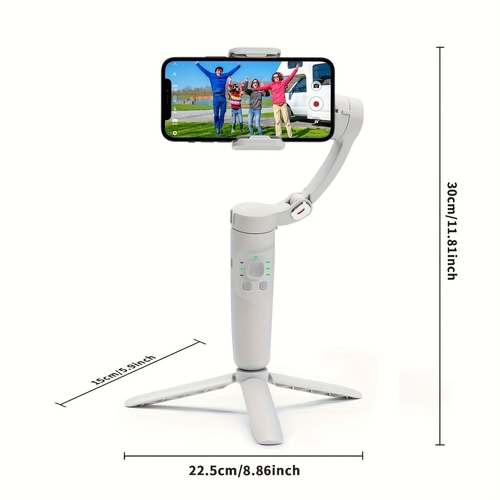 1pc 3-Axis Handheld Stabilizer: Fast Type-C Charging,Stable Triangle