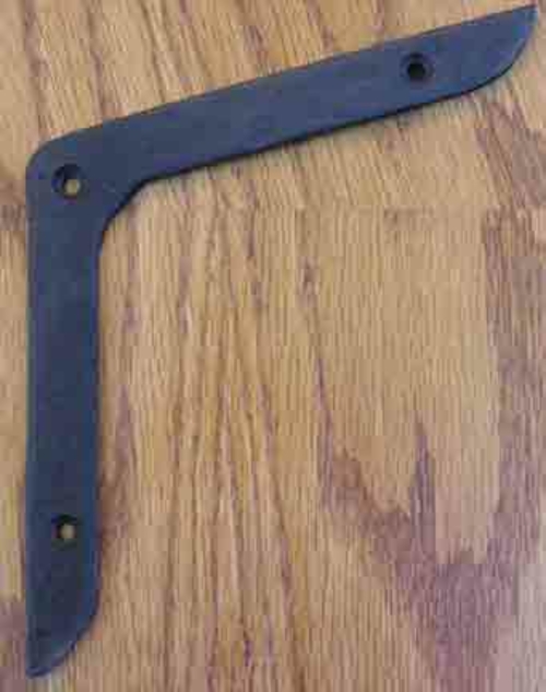 Agave Ironworks ST029-04 6 In. Corner Angled Strap Dark Bronze