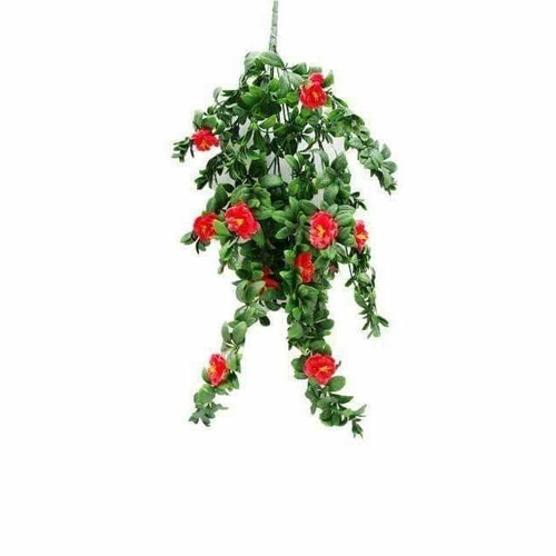 UV Hanging Red Rose Stem - 85cm