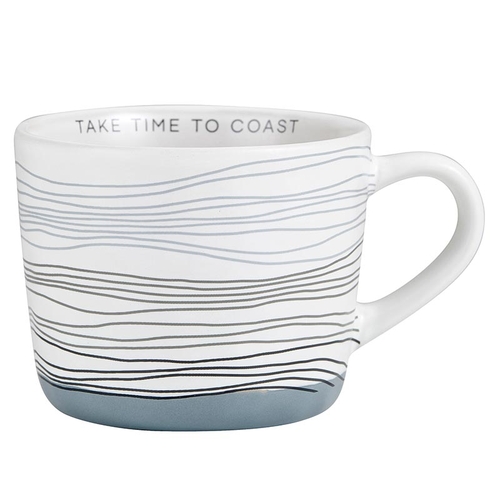 Hidden Message Take Time To Coast Cozy Mug | Hand Painted Coffee Tea