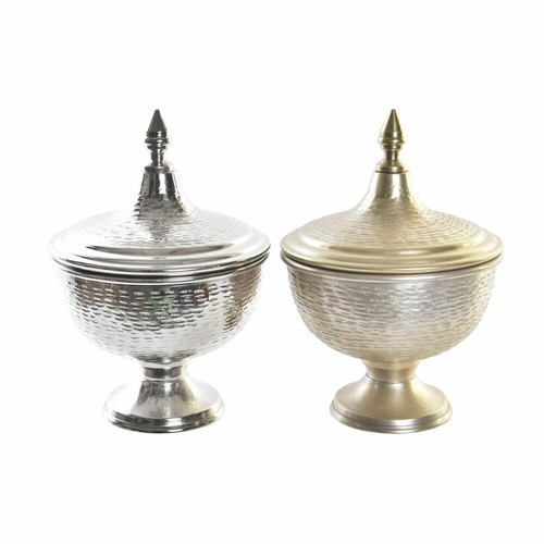 Vase DKD Home Decor Golden Tibor Champagne Aluminium 21 x 21 x 30 cm