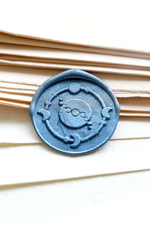 Main Moon phase Wax Seal Stamp /moon wax seal Stamp kit image