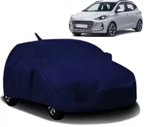 Car Cover For Hyundai Grand i10 Nios (With Mirror Pockets)  (Blue)