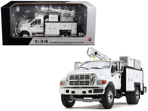 Ford F-650 with Maintainer Service Body White 1/34 Diecast Model Car