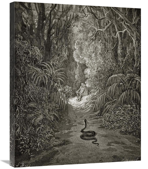 Global Gallery GCS-277425-30-142 30 in. Satan As A Serpent, Enters