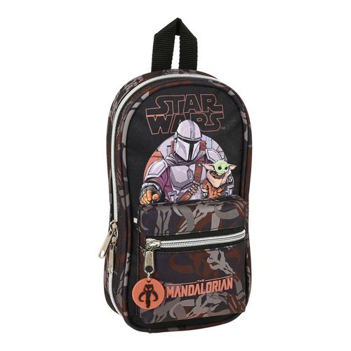 Backpack Pencil Case The Mandalorian The Guild Black Brown (12 x 23 x