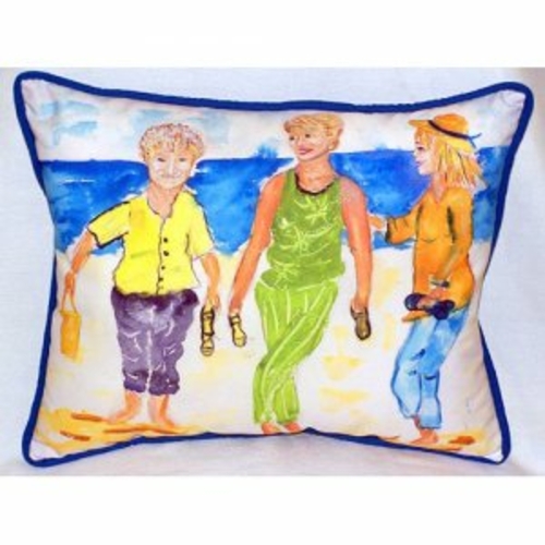 Betsy Drake ZP415 Grandma at the Beach Indoor & Outdoor Throw Pillow&#