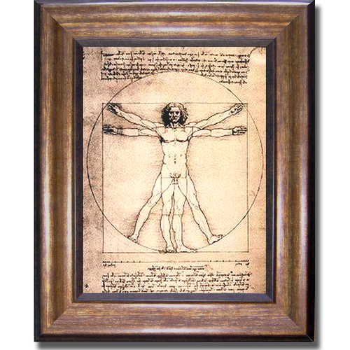 Artistic Home Gallery 1114643BR Vitruvian Man by Da Vinci Premium Bron