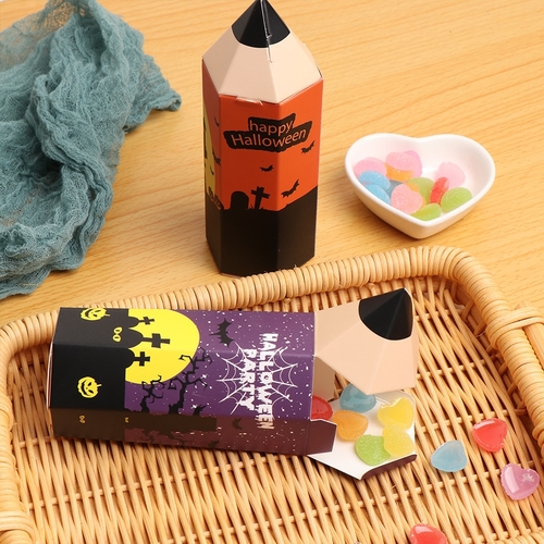 5pcs Halloween Trick or Treat Candy Boxes Pencil