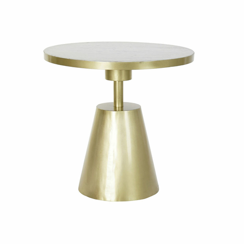 Side table DKD Home Decor 60 x 60 x 58 cm Golden Wood White Marble