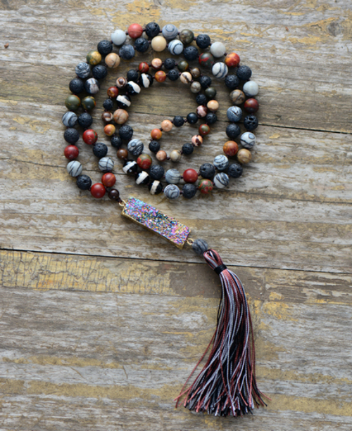 High End Natural Stones Onyx Lava Rock Bling Druzy