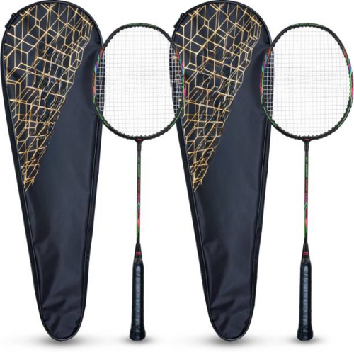 Light Aluminium Badminton Racquet With Full Cover | Made In India(Set