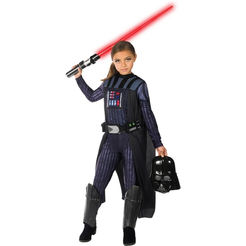 Rubies 279104 Halloween Star Wars Classic Darth Vader Girls Costume - 