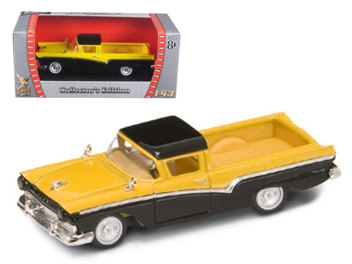 1957 Ford Ranchero Yellow/Black 1/43 Diecast Model Car by Road
