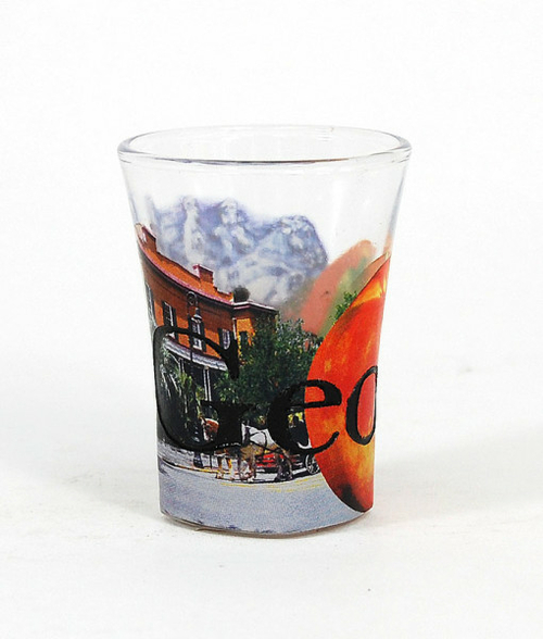 Americaware SGGEO01 Georgia Full Color  Etched  Shot Glass