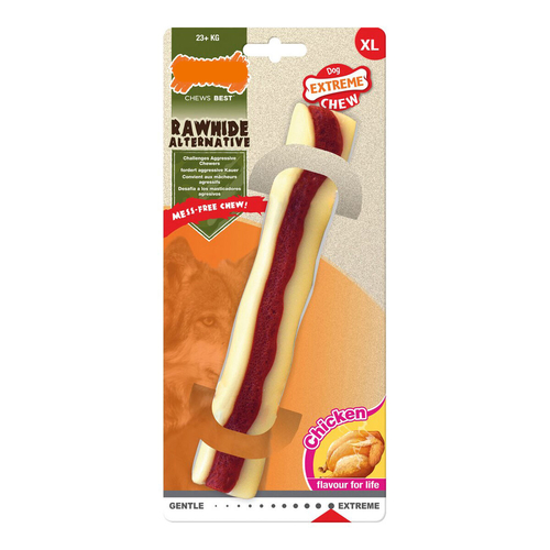 Dog chewing toy Nylabone Extreme Chew Roll	Rawhide Size XL Chicken