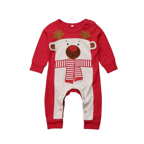 2018 Baby Xmas Romper Clothes Newborn Infant