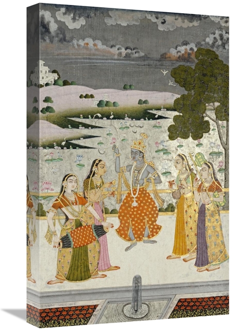 Global Gallery GCS-267736-22-142 22 in. Krishna with the Gopis Art Pri
