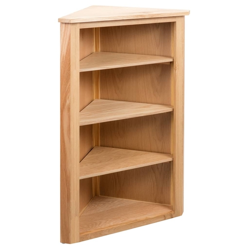 Corner Cabinet 23.2"x14.2"x39.4" Solid Oak Wood