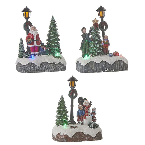 Christmas bauble Luville Scene 9,5 x 5,5 x 12,5 cm Street lamp