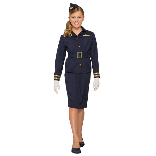 Forum Novelties 277402 Halloween Girls Stewardess Costume - Medium