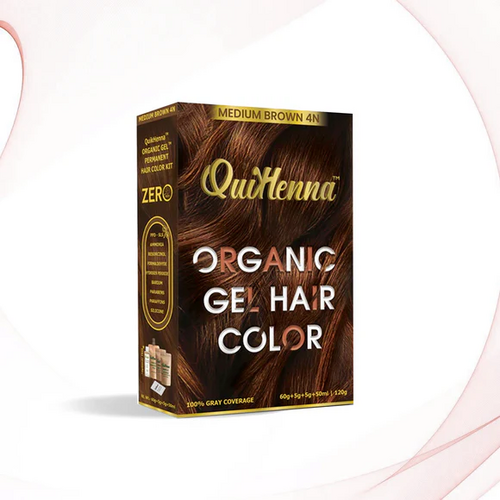 Quikhenna Organic Gel Hair Color 120 Gm - 4N MEDIUM BROWN