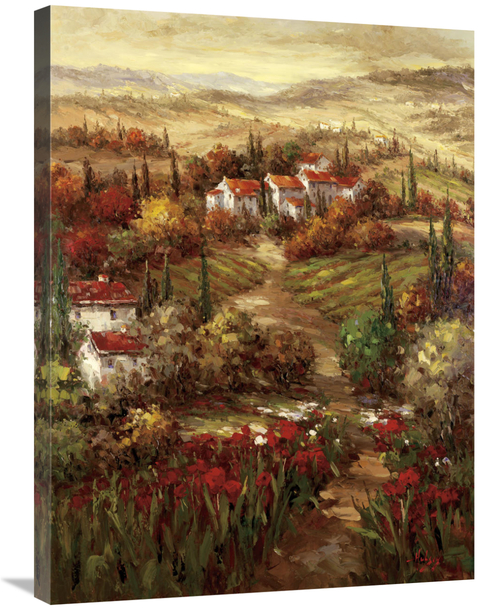 Global Gallery GCS-132422-2432-142 24 x 32 in. Tuscan VIllage Art Prin