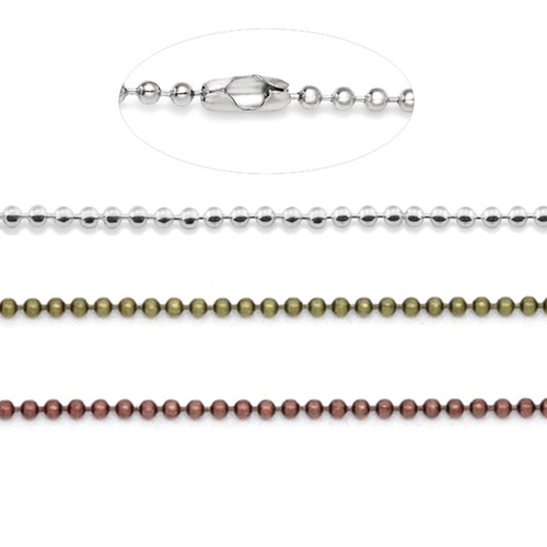 10pcs 72cm Silver Plated 1.5mm Diameter Thin Long