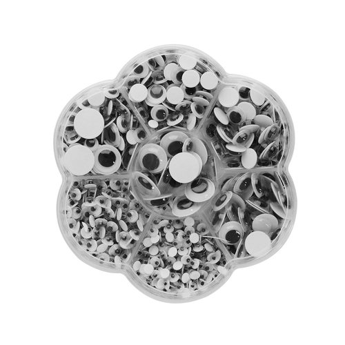 540Pcs/Box 7Sizes Round Eyeballs Self adhesive