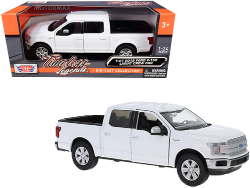 2019 Ford F-150 Lariat Crew Cab Pickup Truck White 1/24-1/27 Diecast