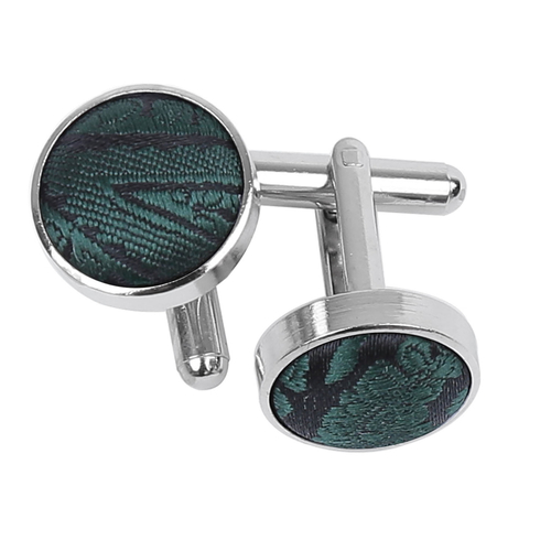 Paisley Cufflinks - Emerald Green