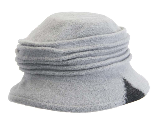 Soft grey winter bucket hat