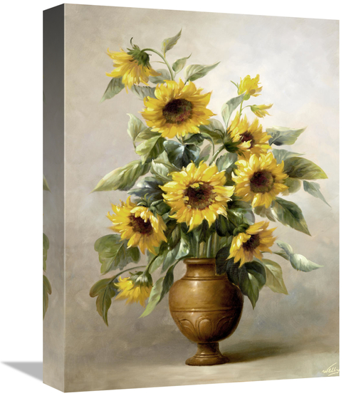Global Gallery GCS-128096-1216-142 12 x 16 in. Sunflowers in Bronze I 