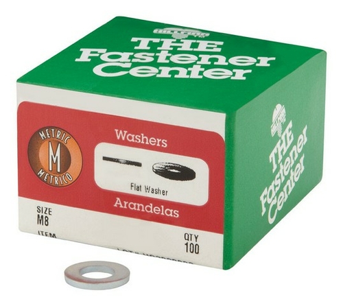 Hillman 923020 8 mm Flat Metric Washer In Steel  100 per Box