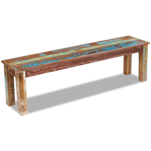 Bench Solid Reclaimed Wood 43.3"x13.8"x17.7"