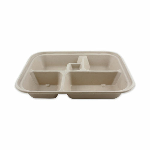 World Centric TRSCBB 12 x 9.5 x 2 in. Bento Box Containers, Natura